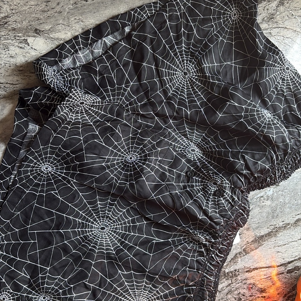 Victoria's Secret Black and White Spiderweb Shorts